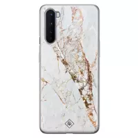 OnePlus Nord hoesje siliconen - Marmer goud | OnePlus Nord case | goudkleurig | TPU backcover transparant