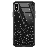 iPhone XS Max hoesje glass - Falling stars | Apple iPhone Xs Max case | Hardcase backcover zwart