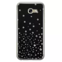 Samsung A5 2017 hoesje siliconen - Falling stars | Samsung Galaxy A5 2017 case | zwart | TPU backcover transparant