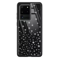 Samsung S20 Ultra hoesje glass - Falling stars | Samsung Galaxy S20 Ultra  case | Hardcase backcover zwart