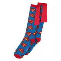 DC Comics Superman Kniehoge sokken Logo & Cape Blauw