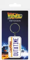Sleutelhanger - Back to the Future: License plate - rubber - metalen ring