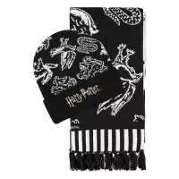 Harry Potter Muts & Sjaal Set Giftset (Beanie & Sjaal) Zwart