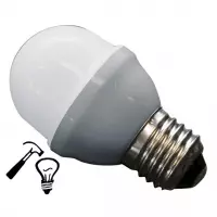 LED lamp slagvast wit 50mm E27 1W 10 LED`s