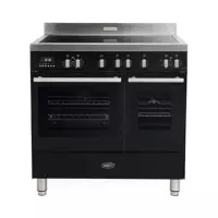 Boretti MFBI902ZW Milano inductiefornuis met 2 ovens en Booster kookzones