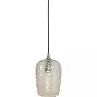 Hanglamp Dionne 17x30cm glas en antiek brons