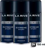 La Rive Deo Extreme Story for Man - Voordeelverpakking 3 Stuks