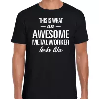 Awesome Metal worker / geweldige metaalbewerker cadeau t-shirt zwart - heren -  kado / verjaardag / beroep cadeau shirt L