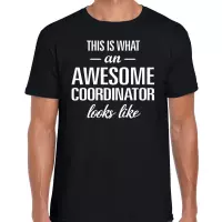 Awesome / geweldige coordinator cadeau t-shirt zwart - heren - kado / verjaardag / beroep shirt 2XL