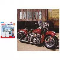 Motor kalender 2022 Harley Davidson 30 cm incl. 2 zelfklevende ophanghaken - Maandkalenders/jaarkalenders - Wandkalenders