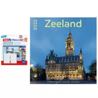 Landen kalender 2022 Zeeland Nederland 30 cm - incl. 2 zelfklevende ophanghaken - Maandkalenders/jaarkalenders - Wandkalenders