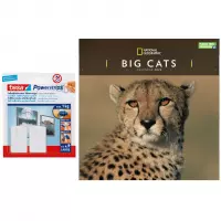 Dieren kalender 2022 katachtige National Geographic 30 cm incl. 2 zelfklevende ophanghaken - Maandkalenders/jaarkalenders