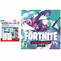 Videospel/game cartoon kalender 2022 Fornite 30 cm incl. 2 zelfklevende ophanghaken - Maandkalenders/jaarkalenders - Wandkalenders