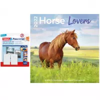 Dieren kalender 2022 paarden 30 cm incl. 2 zelfklevende ophanghaken - Maandkalenders/jaarkalenders - Wandkalenders