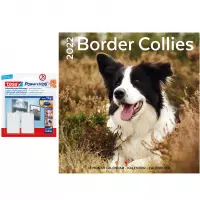 Huisdieren/dieren kalender 2022 Border Collie honden 30 cm incl. 2 zelfklevende ophanghaken - Maandkalenders/jaarkalenders