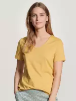 Calida Calida dames pyjamatop kort 14051 sunny yellow