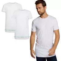 Long Fit T-Shirts Ruben (2-pack) - Wit S