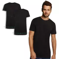 Long Fit T-Shirts Ruben (2-pack) - Zwart XL