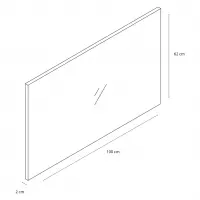 The Collection Concept spiegel 100x62cm, zwart