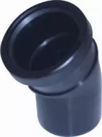 Binnenriolering - PP - manchetverbinding - bocht - 110 mm - 30° - m -s - zwart - SN4