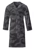 Heren badjassen camouflage-grijs-2xl