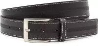 JV Belts Donker bruine heren riem - heren riem - 3.5 cm breed - Bruin - Echt Leer - Taille: 115cm - Totale lengte riem: 130cm
