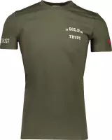 In Gold We Trust T-shirt Groen voor Mannen - Never out of stock Collectie