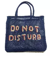 The Jacksons    Shopper Dames / Handtas - Jute - Do not disturb L - Blauw