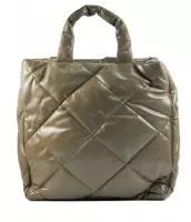 Stand Studio Dames Leren  Effen Shopper  - Assante diamond - Groen