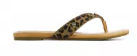 UGG Vrouwen Leren Leopard Slippers /  Teenslipper - 1119747 - Multicolor - Maat 37.5
