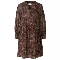 Levete Room Dames Jurk / Dames kleding - Kira 3 - Bordeaux - Maat M