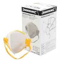 Silverline Plat Vouwbaar FFP1 Stofmasker - Enkel Gebruik Displaydoos - 50 stuks