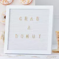 WIT LETTERBORD PEGBORD | WIT MET GOUDEN LETTERS | GOLD WEDDING | GINGER RAY