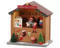 Christmas world booth, b/o (3v)LEMAX
