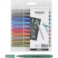 metallic markers, 12st. Merk: Creativ Company