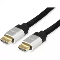 Equip 119382 HDMI kabel 3 m HDMI Type A (Standaard) Zwart, Zilver