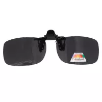 Polariserende / polarized clip-on voorzet zonnebril ovaal model - zwart