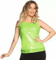 Boland - Top Pailletten - Groen - L/XL - Volwassenen - Showgirl