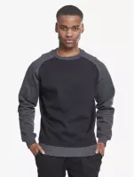 Urban Classics Sweater/trui -5XL- 2-tone Raglan Zwart/Grijs