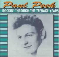 Paul Peek - Rockin' Through The Teenage Years (CD)