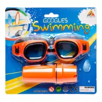 Zwembril Met Brillenkoker Oranje