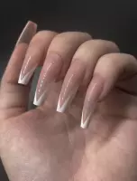 Witte french nagels - 24 stuks - plaknagel - nagellijm - lang