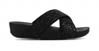 Fitflop™  Slippers / Slides Dames / Sandalen - X02 -  Plateauhak Hoogte 4.5 cm - Zwart - Maat 37