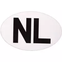 Topgear NL Sticker Wit Zwart ORIGINEEL