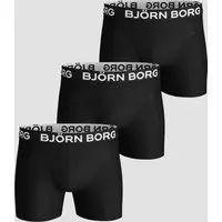 Björn Borg boxershorts Essential (3-pack) - heren boxers normale lengte - zwart -  Maat: M