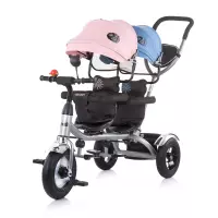 Driewieler Tandem Chipolino 2Play Blue / Pink