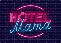 Plenty Gifts Wandbord Hotel Mama 14,8 X 21 Cm Staal Blauw/roze