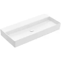 Villeroy & Boch Memento 2.0 wastafel voor handdoekhouders 100x47cm zonder overloop zonder kraangat ceramic+ stone white 4A22A3RW