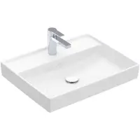 Villeroy & Boch Collaro wastafel 60x47cm zonder overloop 1 kraangat ceramic+ wit 4A3361R1