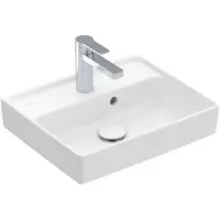 Villeroy & Boch Collaro fontein 45x37cm met overloop 1 kraangat ceramic+ stone white 433445RW